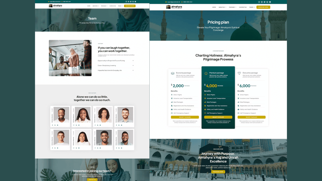 Almahyra Creative Umrah Website Amazing Design in 2024