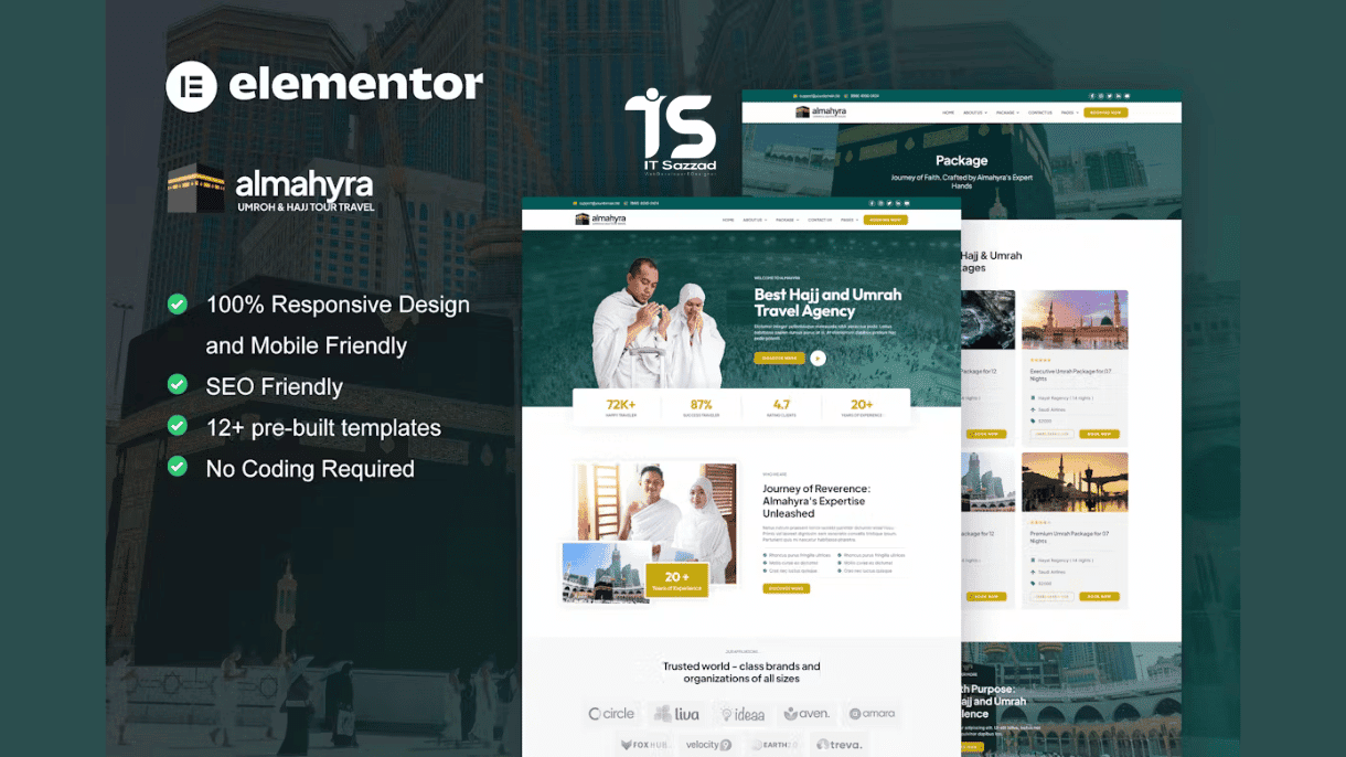 Almahyra Creative Umrah Website Amazing Design in 2024