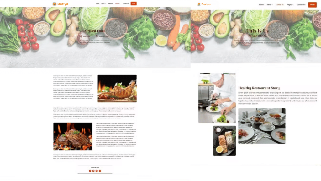 Doriya Restaurant Website Design in 2024 By IT Sazzad 2