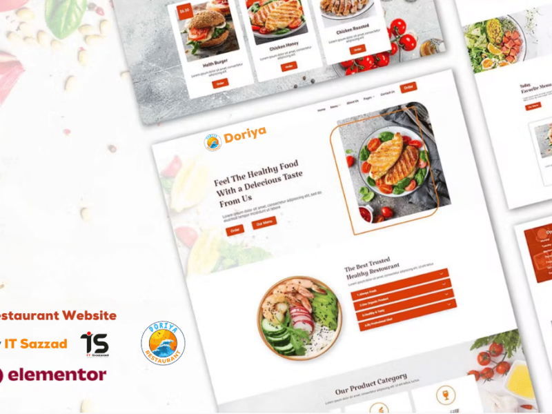 Doriya Restaurant Website Design in 2024 By IT Sazzad