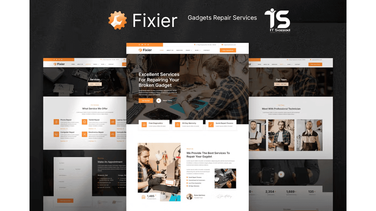 Fixier Inventive Repair Website Excellent Design in 2024