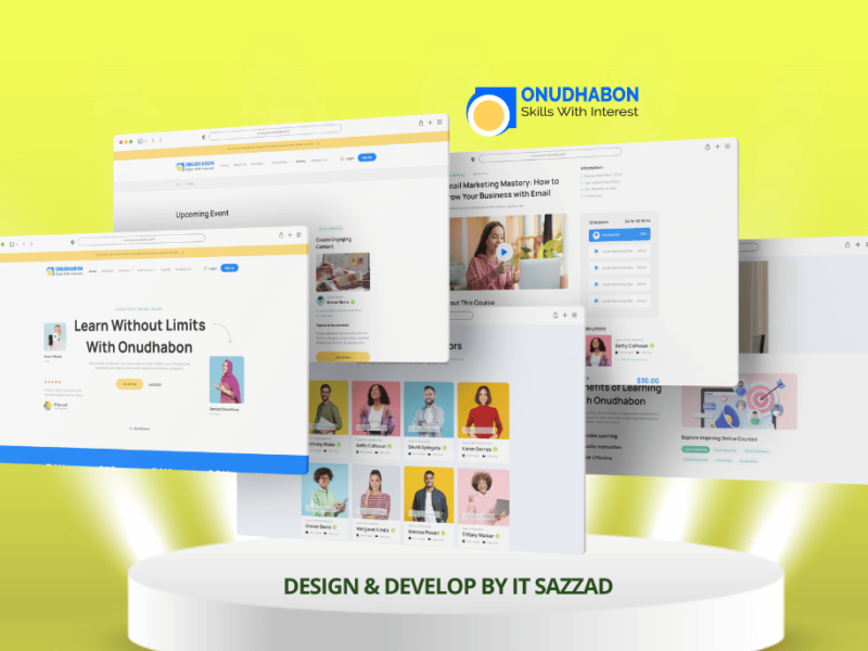 Onudhabon eLearning Website Design IN 2024