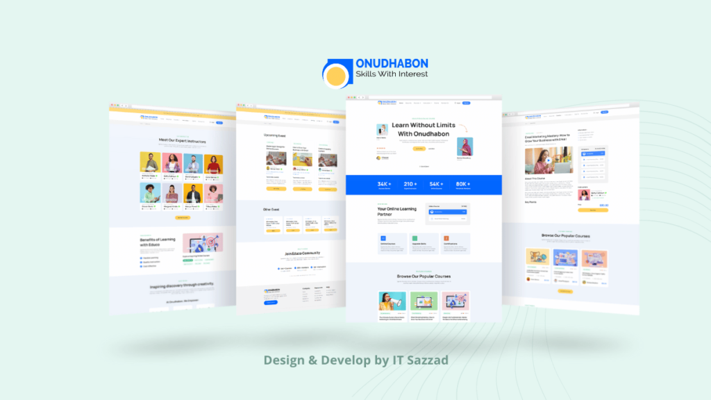 Onudhabon Website Design by IT Sazzad