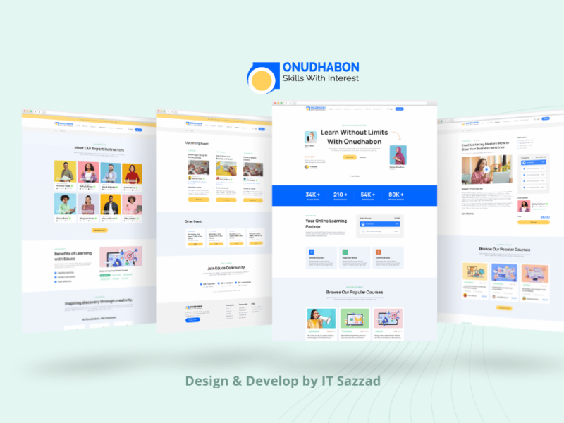 Onudhabon eLearning Website Design IN 2024